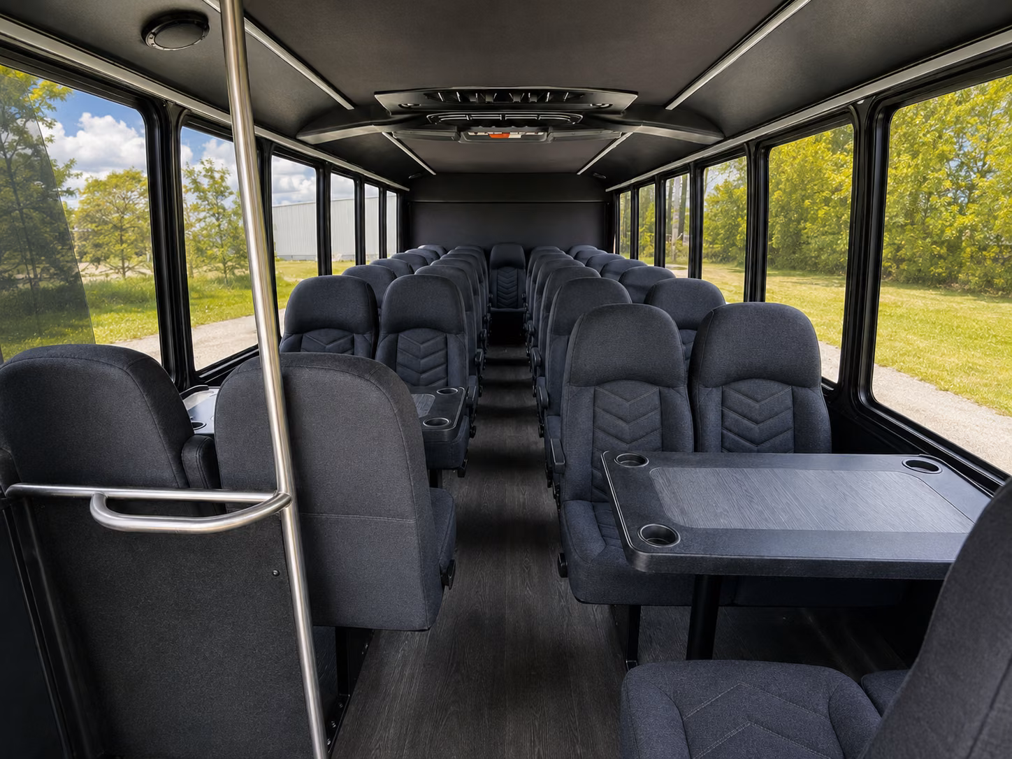 brick 15 passenger minibus inside