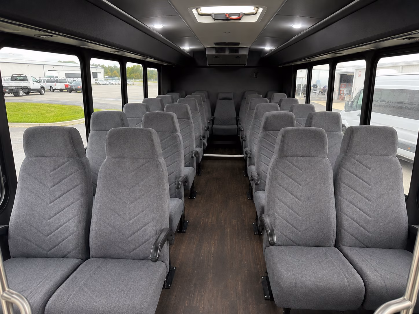 brick 18 passenger minibus inside