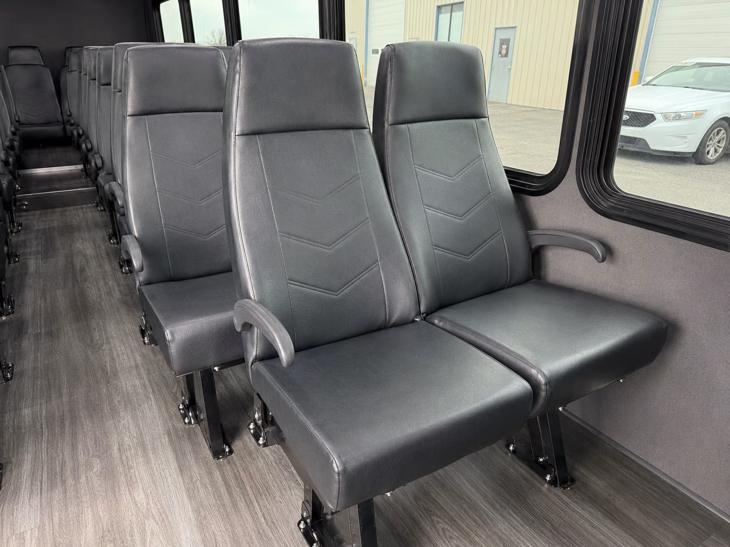 brick 18 passenger minibus interior