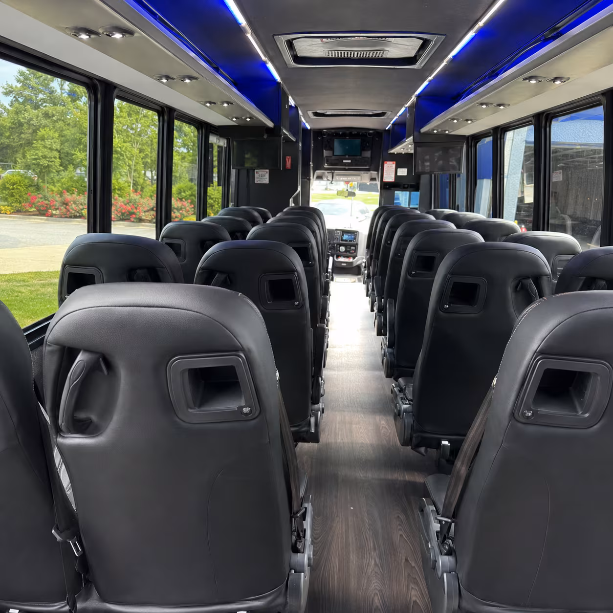 brick 25 passenger minibus inside