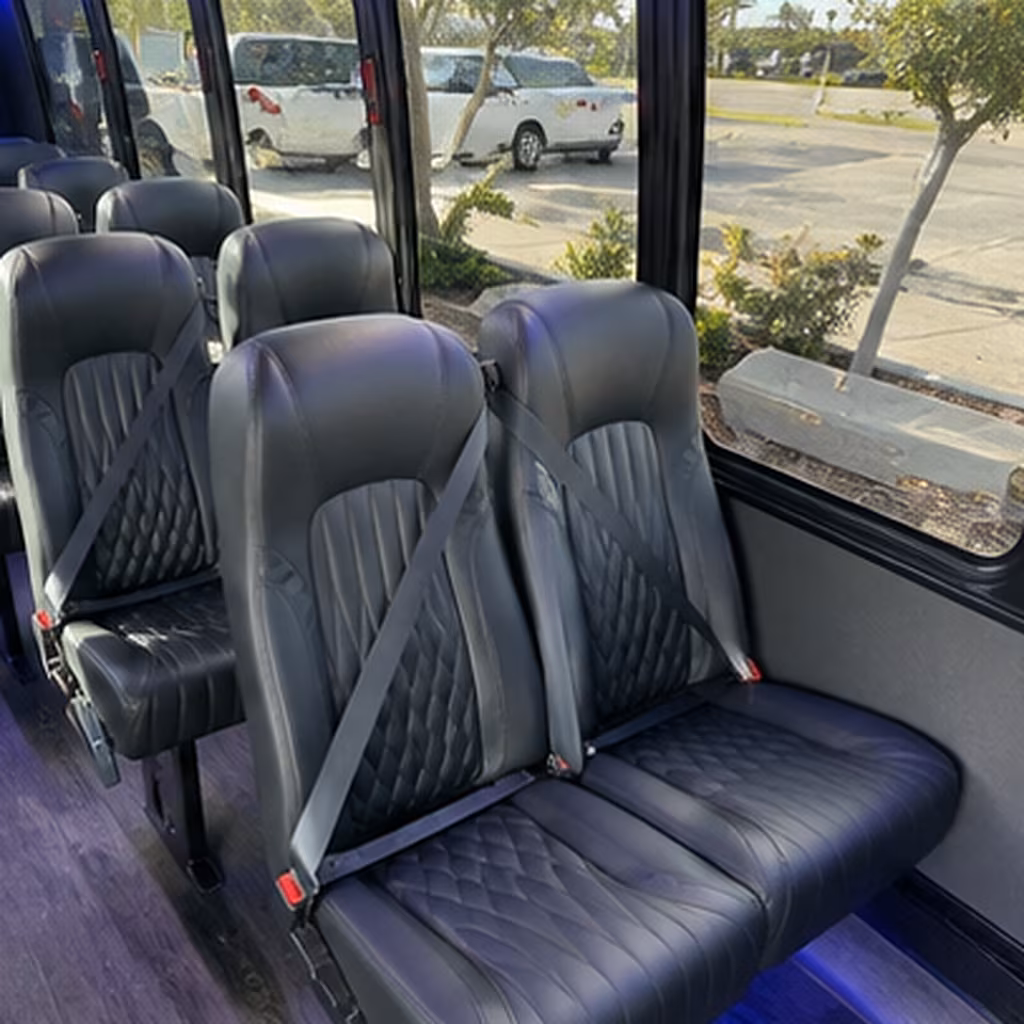brick 28 passenger minibus inside