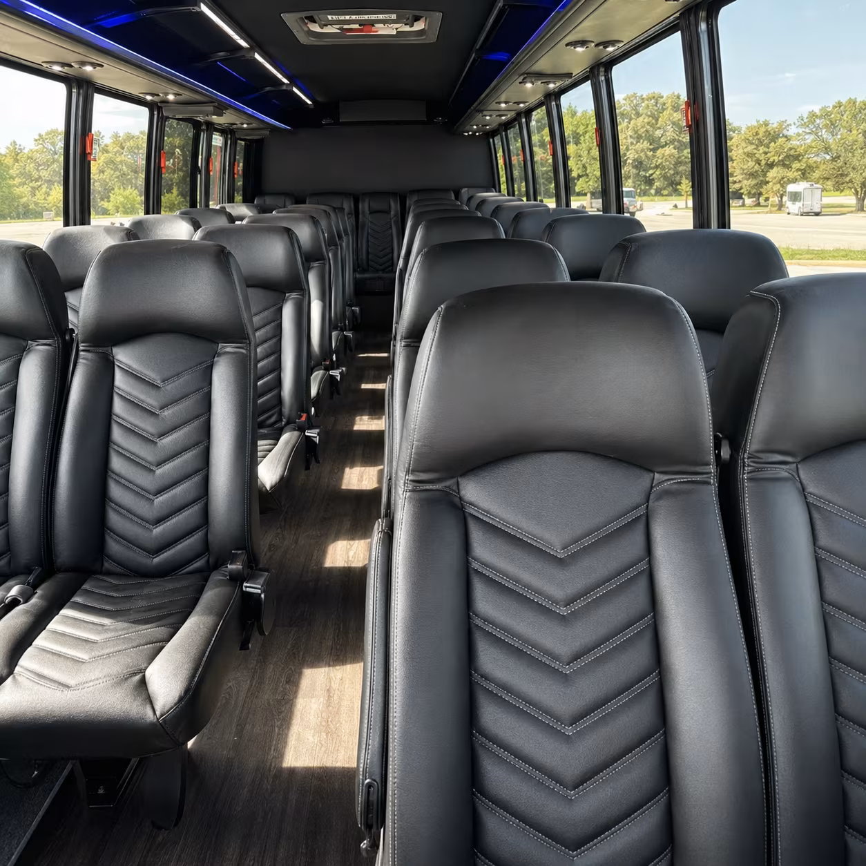 brick 30 passenger minibus inside
