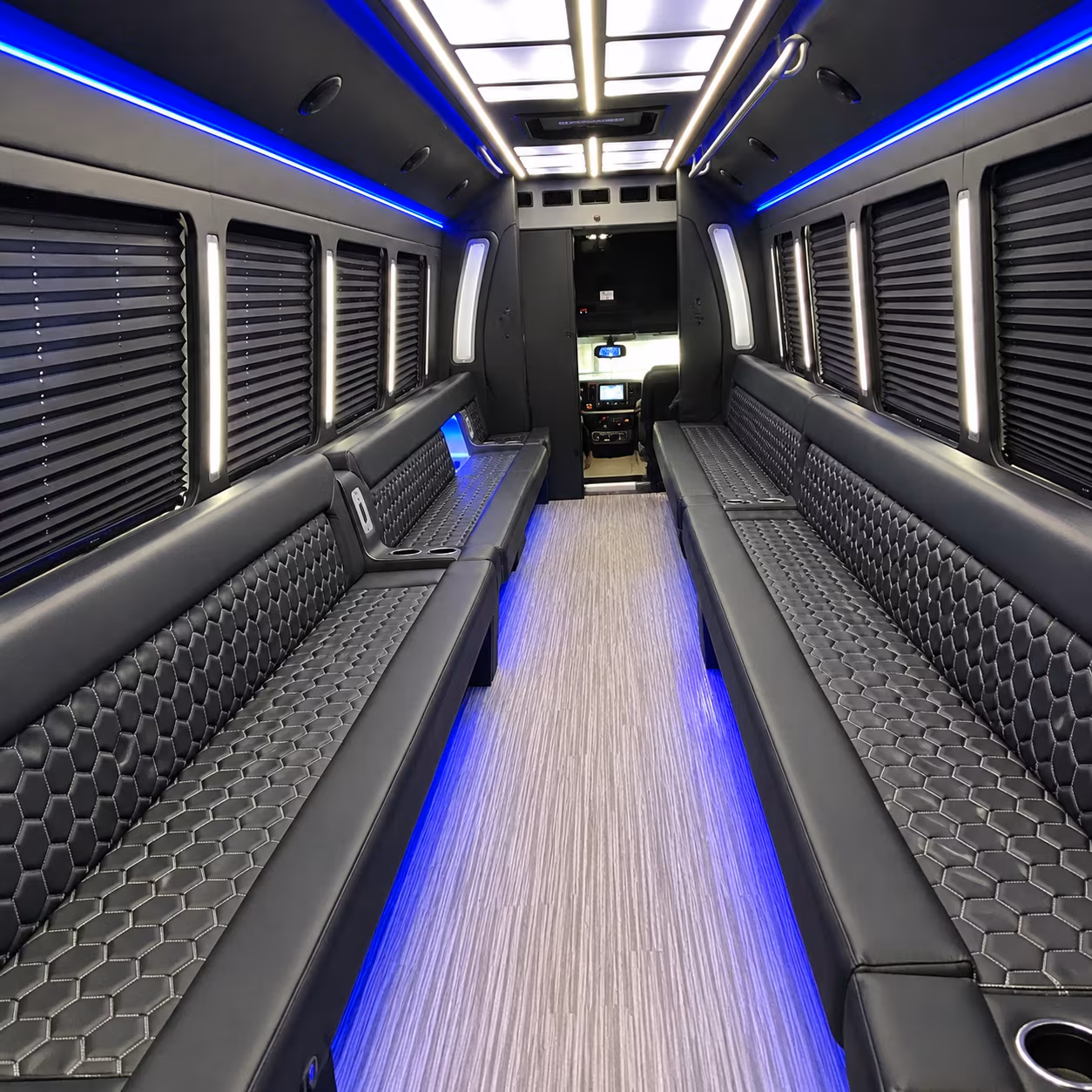 brick party bus rental interior