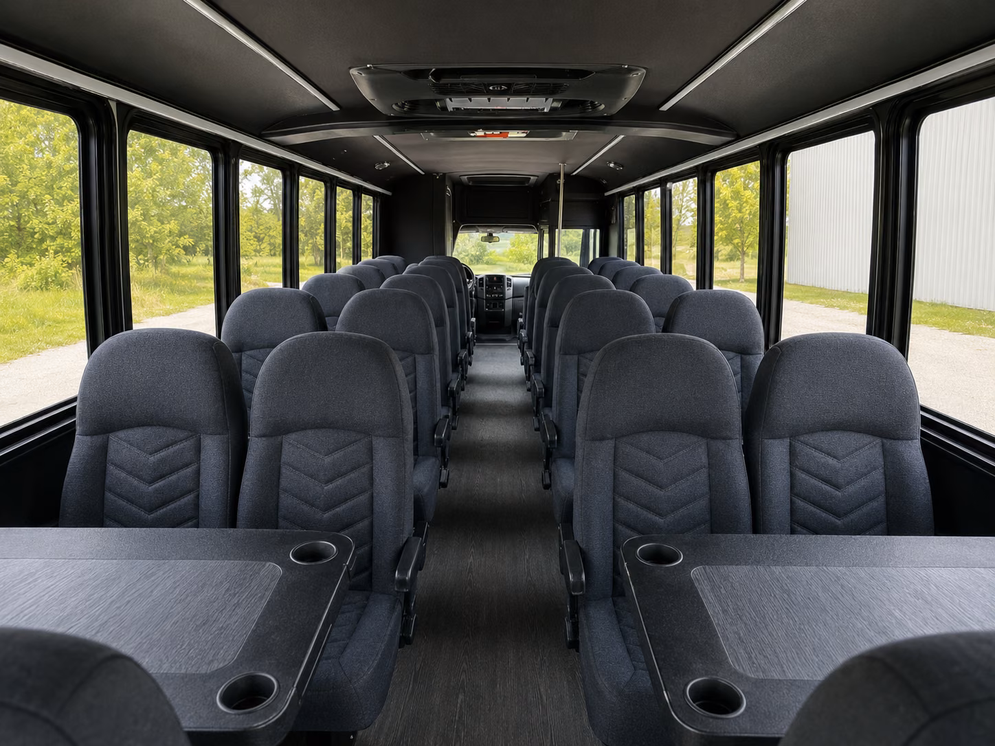 shuttle buses for wedding guests between brick hotels and ceremony venues